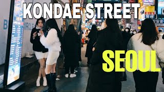 4K Seoul walk  KONDAE Konkuk university station area KONDAE street tour seoul south korea [upl. by Erlewine]