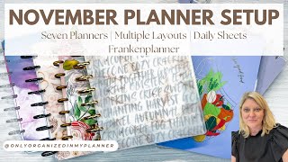 Set Up My November Monthly Frankenplanner With Me [upl. by Noyr]