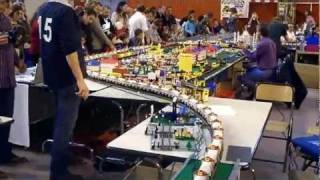 Longest LEGO train WR 3rd slow run [upl. by Nimesay]