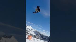 Landing 😤🦍 snowboarding ski freeride freestylesnowboarding skiing mountains sun snow [upl. by Arlan]