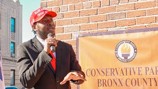 “Weve Got to Take Care of Our Children” NY State Assembly Candidate Emmanuel Findlay at Bronx Rally [upl. by Day]