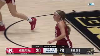 Nebraska Womens Basketball Highlights vs Purdue [upl. by Lleneg178]