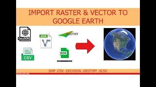 How to Import csv shapefile and tif Raster Vector files into Google Earth Pro [upl. by Chase]