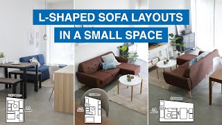 LShaped Sofa Layouts in a Small Space  MF Home TV [upl. by Maisel]