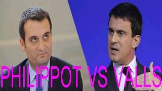 Affaire dieudonné  Florian Philippot clash Manuel Valls 06 02 14 [upl. by Enialb]