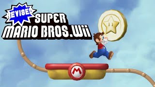 Revised Super Mario BrosWii 23 Walkthrough 100 [upl. by Atinit]