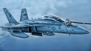 US Marines Refuel FA18D Hornets Inflight [upl. by Shaver185]