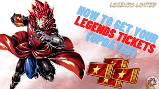 HOW TO GET LEGENDS TICKETS UPDATED  DRAGON BALL LEGENDS [upl. by Ennaira29]