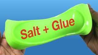 How To Make Slime With Glue Water And Salt Only Slime Without Activator or borax 2 [upl. by Einahpehs229]