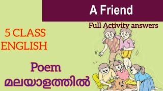 5 Class EnglishPoemA friendActivities [upl. by September578]