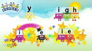 Learn to Read Y IE IGH and IE  Phonics and Word Magic  officialalphablocks [upl. by Llemmart]