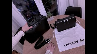 Unboxing Sac Tommy Hilfiger  Sacoche BagReporter Lacoste HOMME [upl. by Werby]