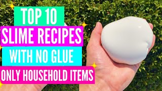 Testing Popular No Borax Slime Recipes How To Make Slime Without Borax AND GLUE [upl. by Ahsiruam557]