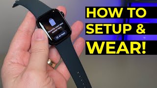 Apple Watch SE  How to Put on the Band Strap Setup and Wear  Tutorial [upl. by Suirauqram]