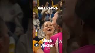 Dana Rettke Huge Block volleyball europeanvolleyball [upl. by Ailati]