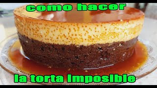 COMO HACER  LA TORTA IMPOSIBLE  torta quesillo  RECETA FACIL [upl. by Waverly]