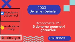 27 Mart 2023 KronoMetre TYT Deneme 5 matematik geometri çözümleri [upl. by Paten]