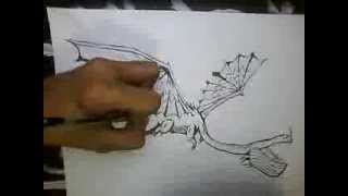 Speed Drawing Scauldron Dragons Riders of Berk [upl. by Alekin]