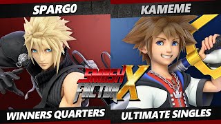 Smash Factor X  Spargo Cloud Vs Kameme Sheik Sora Smash Ultimate  SSBU [upl. by Annaihr]