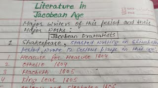 jacobean agepart 2  lec 8 history of English literature net pgt tgt [upl. by Tini]