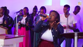 Angela Chibalonza Jina la Yesu cover live ministration at Calvary Covenant Centre Nyamataro [upl. by Rickie134]