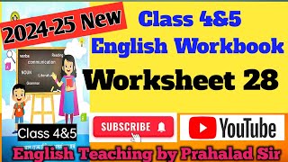 Class 45 Worksheet 28 English workbook Kaksha 45 Worksheet 28 कक्षा 45 वर्कशीट 28 [upl. by Bokaj]