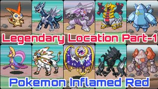 All Legendary Locations In Pokemon Inflamed Red Part1 [upl. by Nye]