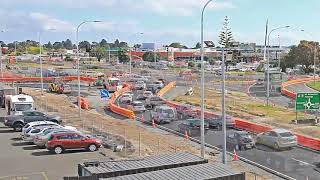 Baypark to Bayfair Link  constructing the new citybound lanes  August 2019 [upl. by Edyth]