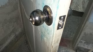 How to install cylindrical door lock  Round door lock installation [upl. by Grof987]