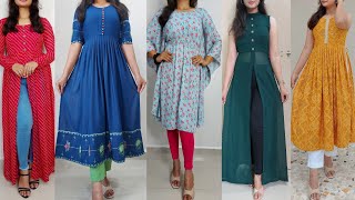 Latest Kurti DesignsNew Designer Naira Style KurtiFront Open Kurti designBeautiful Kurti designs [upl. by Bartlet707]