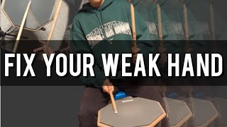 How to fix a weak hand  drum warm ups [upl. by Conti859]