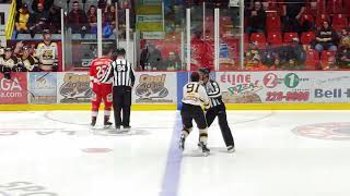 LNAH  4 fights to start the game Laval vs SaintGeorges Dec 14th 2019 [upl. by Ragen]