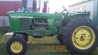 John Deere 4020 Startup and Drive [upl. by Ahtis119]