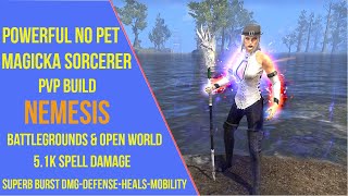 Powerful Magicka Sorcerer PVP Build for ESO  Nemesis  Scions of Ithelia No Pet Magsorc PVP Build [upl. by Jeaz]