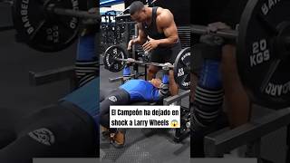 El Campeón ha dejado en shock a Larry Wheels gym powerlifting strongman fitness [upl. by Trow]