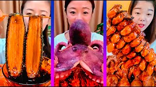 ASMR Weird Seafoods Mukbang  Extreme Spicy Octopus Challenge🐙 Eating Spicy Seafoods Compilation [upl. by Ennirok]