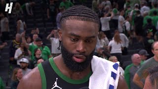 Jaylen Brown talks Game 2 Win vs Pacers Postgame Interview 🎤 [upl. by Isaacs]