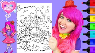 Coloring Kimmi The Clown in Autumn Leaves [upl. by Nilla]