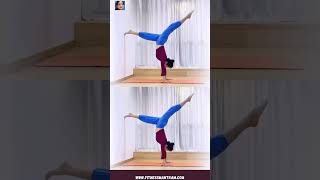 How to do up side down yoga stretching fitnessmantram [upl. by Eiramadnil]