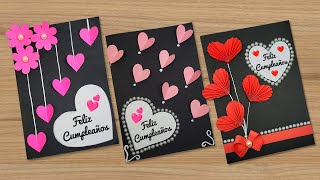 🌺 DIY 3 Tarjetas de cumpleaños 🥰 Beautiful Handmade Birthday card 🥳 [upl. by Beuthel]