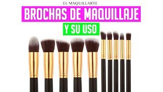 Brochas de maquillaje y su uso  El Maquillarte [upl. by Ahsitauq]