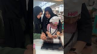 Mom teaching how to bake Swiss rolls  cake baking frosting ideas [upl. by Arolf]