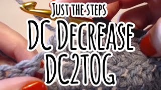 Double Crochet Decrease dc2tog  Just The Steps Crochet [upl. by Dachy]