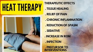 Heat therapy in physiotherapy part4  Therapeutic effects  electrotherapy  physiotherapy [upl. by Yruama]