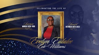 Celebrating The Life of Evelyn Eulalee ColeWilliams  11102023 [upl. by Anitnelav]