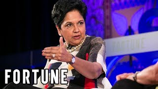 Indra Nooyi On Being One Of The LongestServing Female CEOs [upl. by Hilaire212]