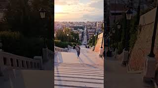 Ηλιοβασίλεμα στην Πατρα Patra Greece greece travel sea sunset sun steps views view stairs [upl. by Doley445]