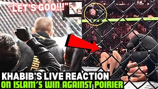 Khabib Nurmagomedov LIVE Reaction On Islam Makhachev Submission Win Against Dustin Poirier VIDEO [upl. by Diehl]