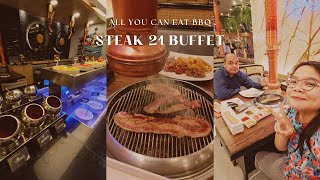 Steak 21 Buffet All You Can Eat BBQ [upl. by Kaden652]