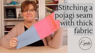 Stitching a pojagi seam with thick fabric [upl. by Macri325]